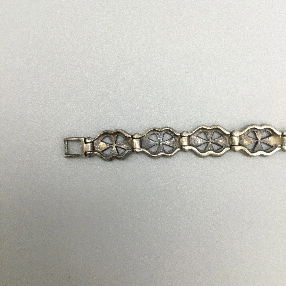 Vintage Marcasite Womens Watch 20mm 925 Sterling Silver New Battery 7.25